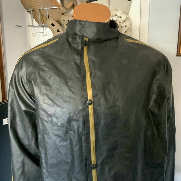 Vintage Line Seven 7 Waterproof Sevlon New Zealand PVC Sailing Black Jacket - Picture 8 of 16